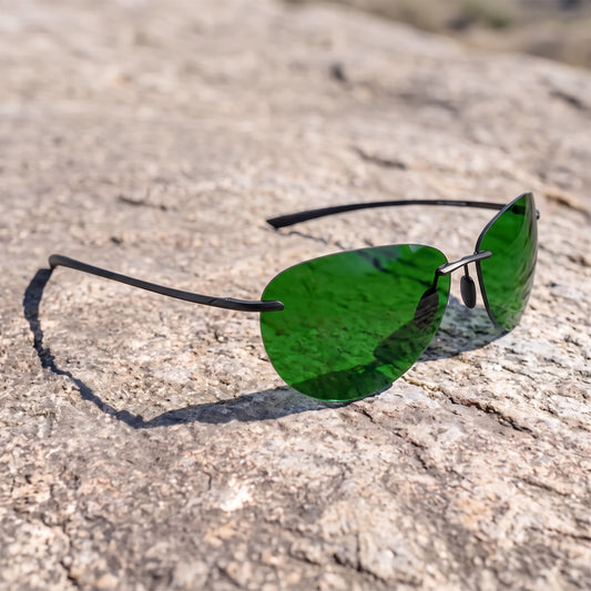 Aviator Rimless Polarized Sunglasses