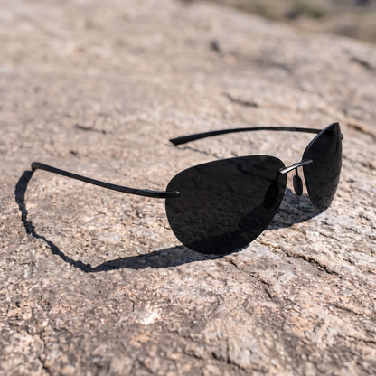Aviator Rimless Polarized Sunglasses