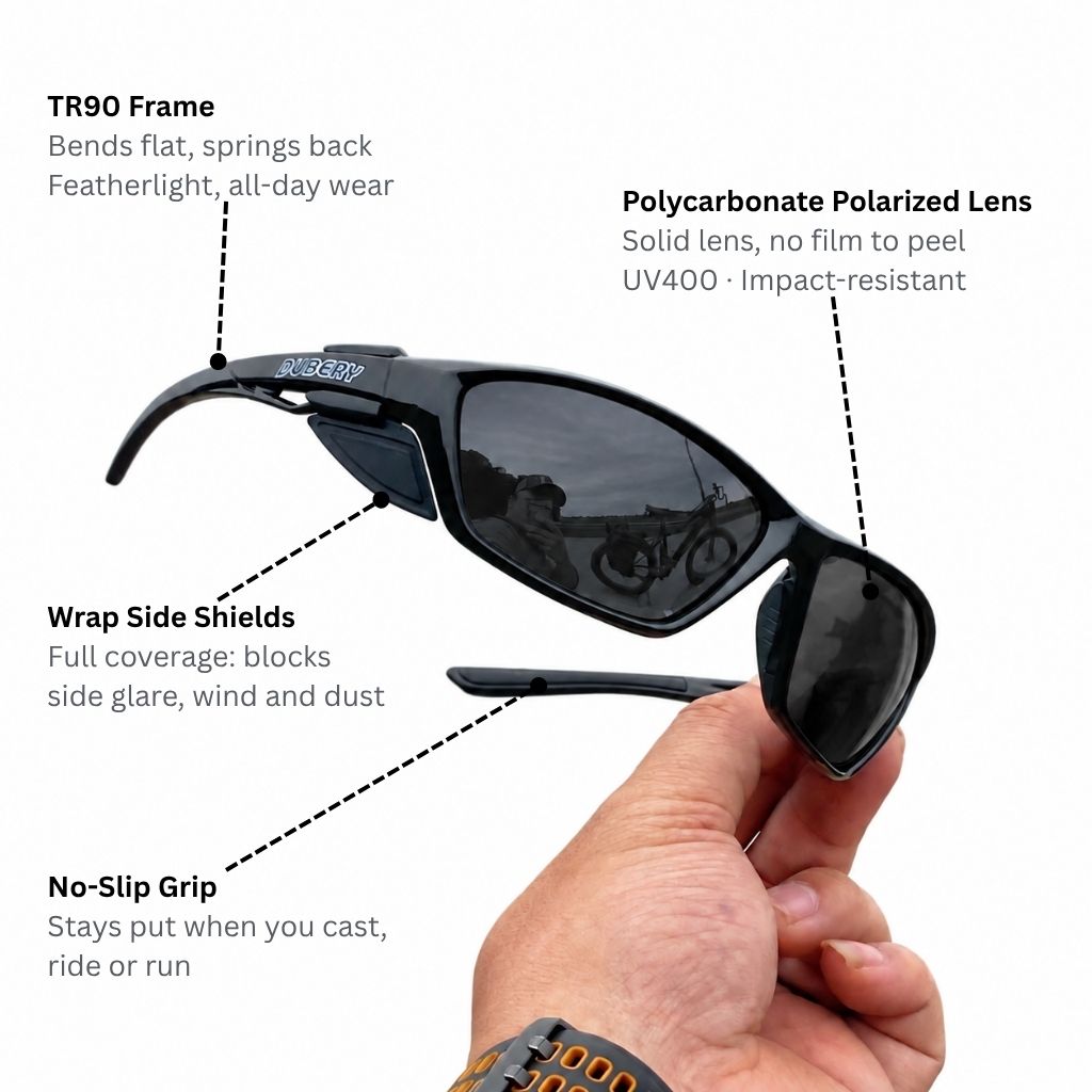 Reef Wraparound Polarized Sunglasses for Fishing & Outdoors
