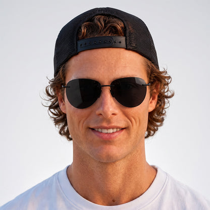 Aviator Rimless Polarized Sunglasses