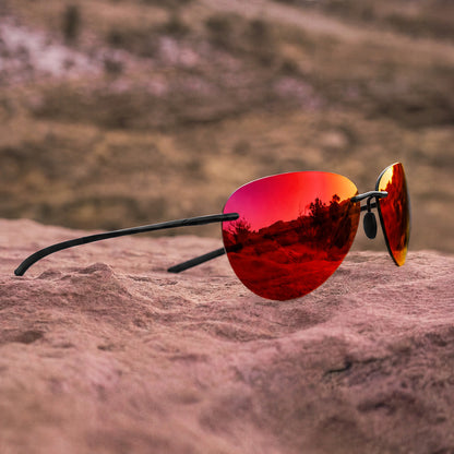 Aviator Rimless Polarized Sunglasses